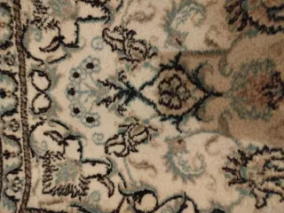 Alfombra dibujos persa lana - beige, azul