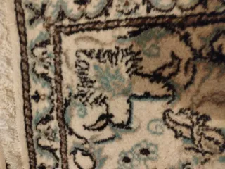 Alfombra dibujos persa lana - beige, azul