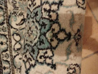 Alfombra dibujos persa lana - beige, azul