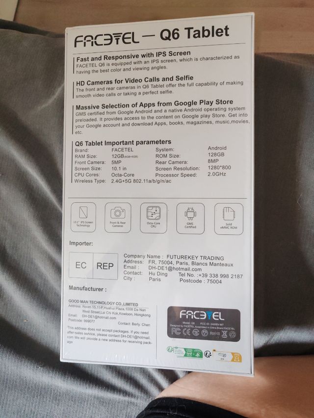 Tablet FRGTEL Q6 Gris - Nueva
12 GB 128 gb