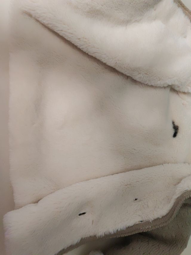 Abrigo bebé tejido, beige