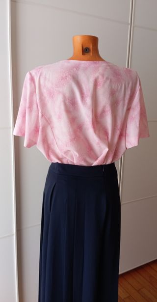 Blusa camisa rosa vintage. Nueva.