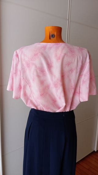 Blusa camisa rosa vintage. Nueva.
