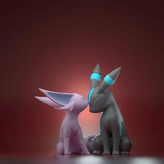 Espeon & Umbreon STL: Pareja 3D