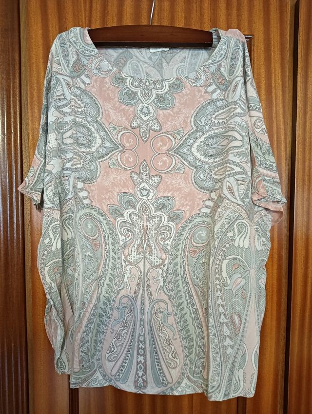 Camiseta Oysho M - Gris Rosa