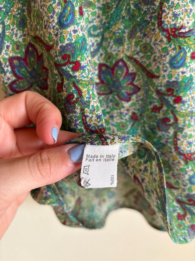 Camicia vintage italiana 100% viscosa