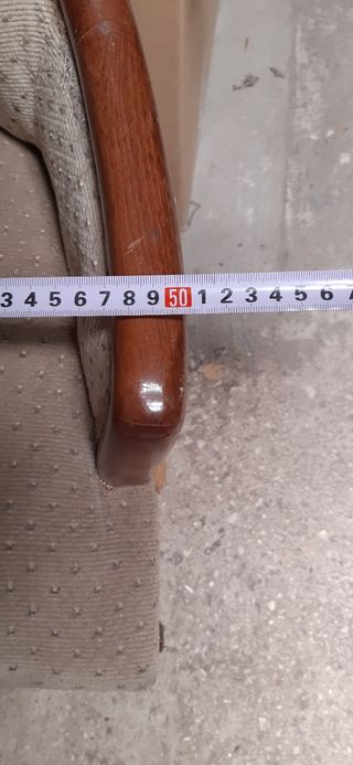 Sillón vintage madera beige