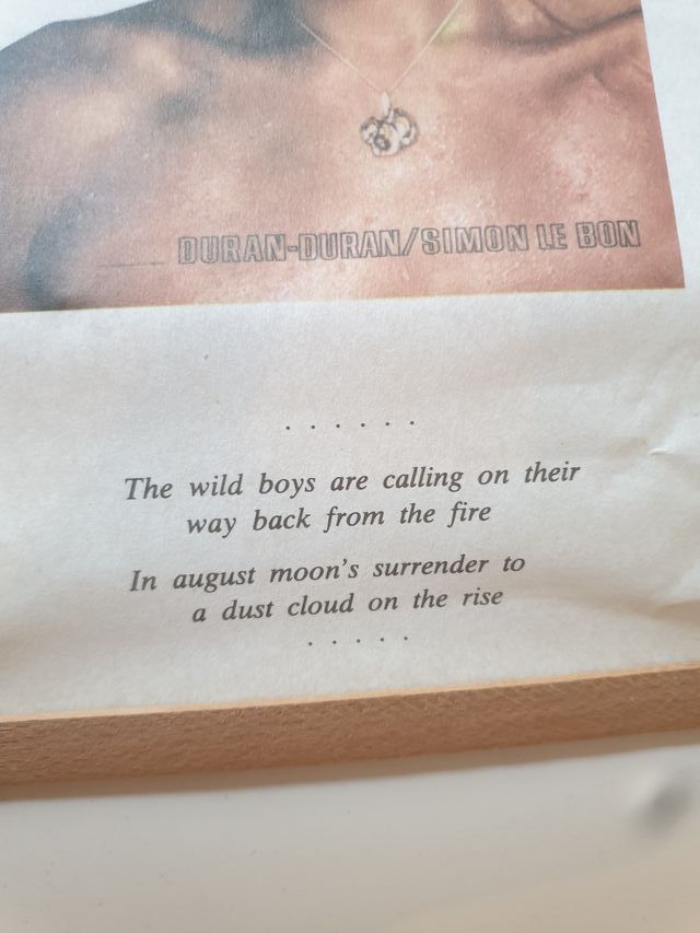 Rarissimo Poster Duran Duran - Simon Le Bon