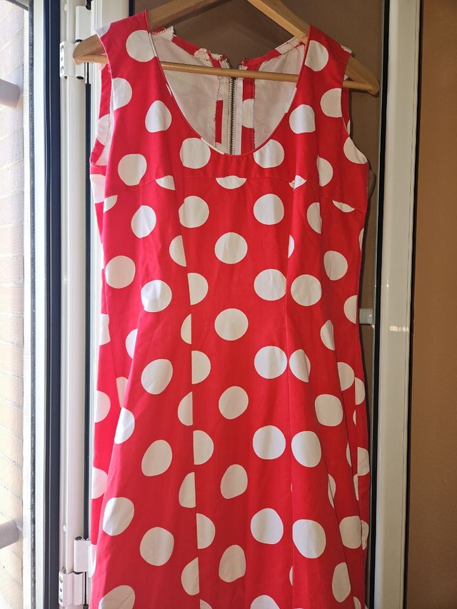 Traje Flamenca lunares rojo-blanco