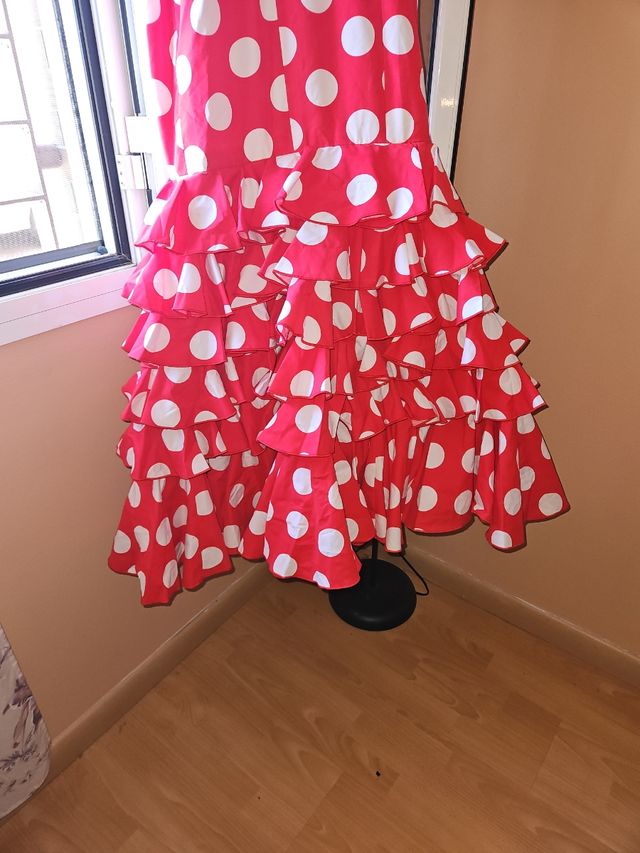 Traje Flamenca lunares rojo-blanco