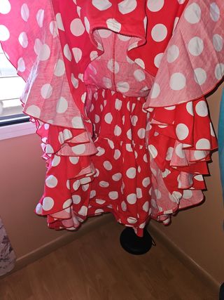 Traje Flamenca lunares rojo-blanco