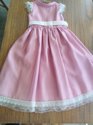 Vestido niña ceremonia rosa 6-8 años