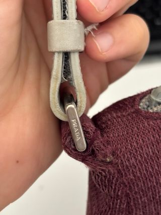 Borsa prada bordeaux e grigio 