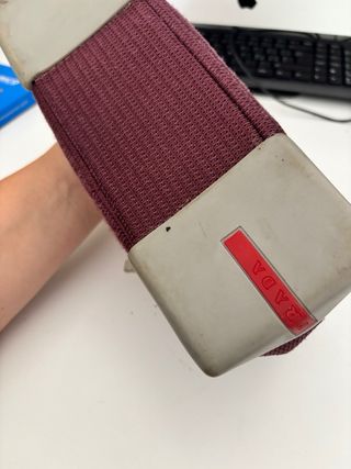 Borsa prada bordeaux e grigio 