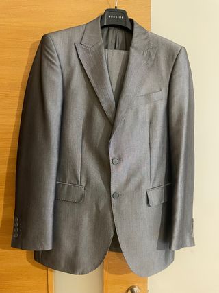 Traje Cardigan Gris - Talla 50