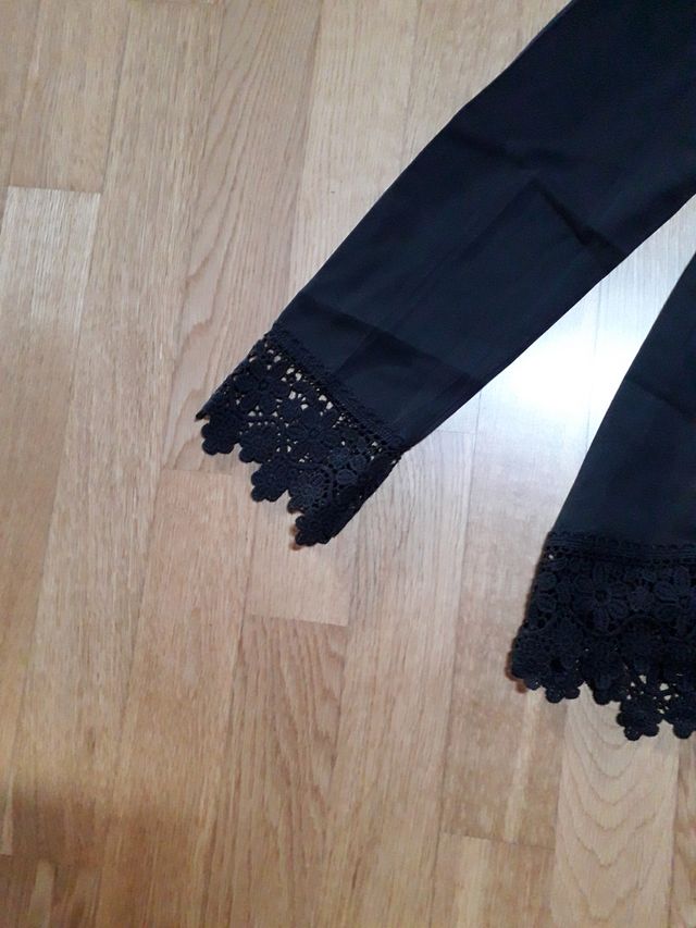 Blusa nera pizzo - elegante