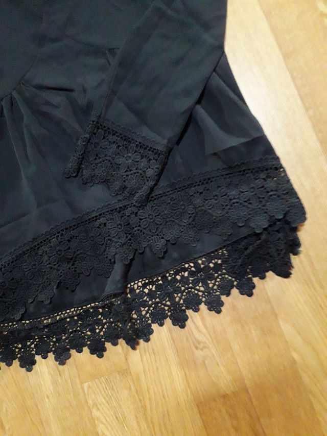 Blusa nera pizzo - elegante