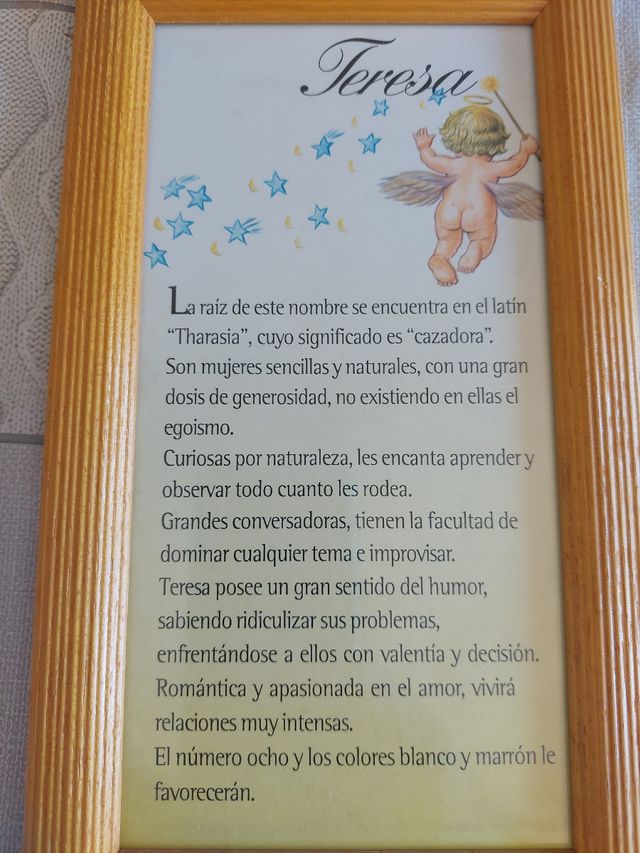 Cuadro con nombre Teresa