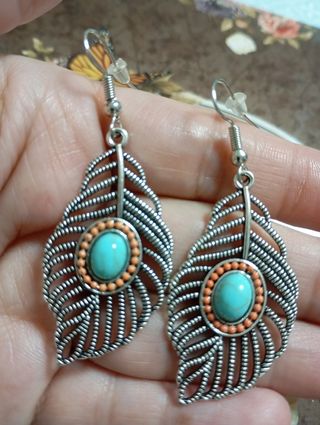 Pendientes turquesa plata