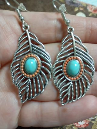 Pendientes turquesa plata