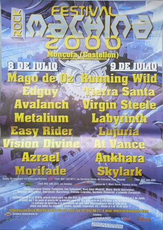 Poster Festival Rock Machina 2000