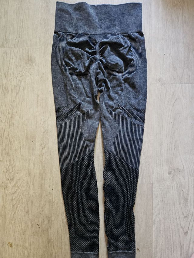 Leggings deportivos gris-negro