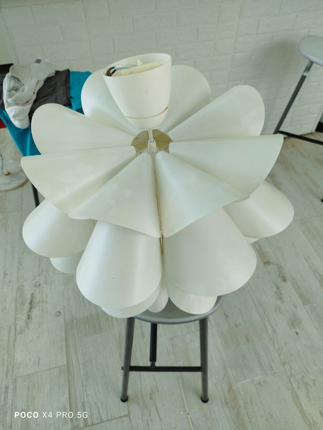 Lámpara techo blanca de plástico