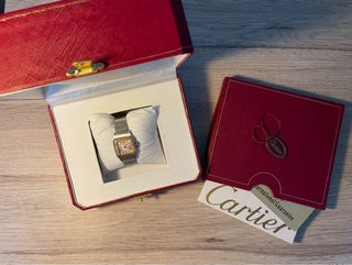 RELOJ CARTIER SANTOS
ORO Y ACERO 
PARA MUJER 
