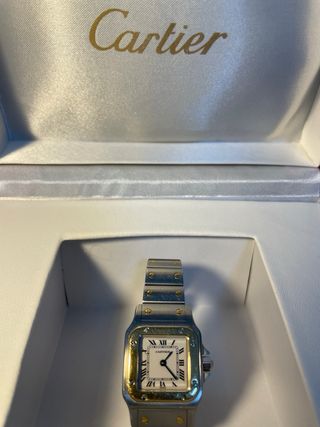 RELOJ CARTIER SANTOS
ORO Y ACERO 
PARA MUJER 
