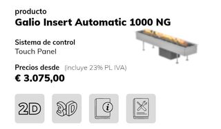 Quemador Gas Planika Galio 1000 Insert