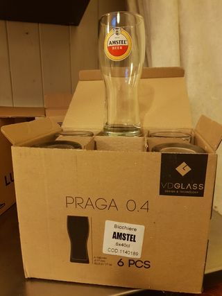 6 Bicchieri Amstel 40cl - Birra