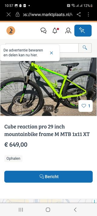 BICICLETA MTB  CUBE 
