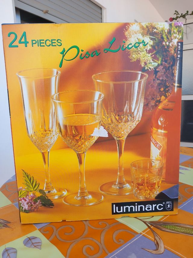 JUEGO COPAS LUMINARC PISA LICOR (23 PIEZAS)