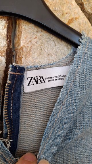 Vestito Zara denim celeste Tg XS
