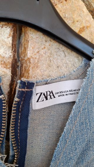 Vestito Zara denim celeste Tg XS