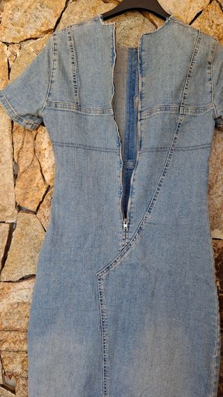 Vestito Zara denim celeste Tg XS