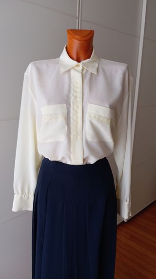 Blusa vainilla vintage. Nueva