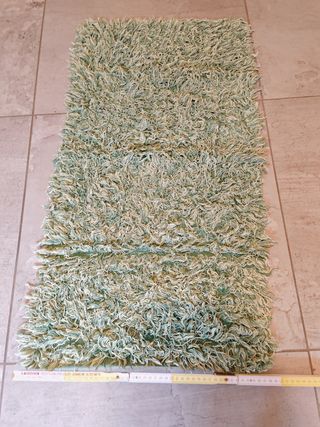 2 Tappeti bagno verde - 90x50cm e l'altro chiaro