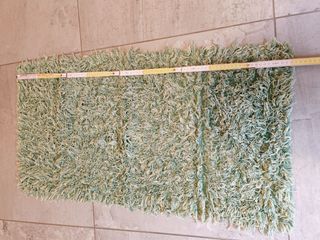 2 Tappeti bagno verde - 90x50cm e l'altro chiaro