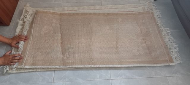 Tapetes bege e rosa - 3 peças