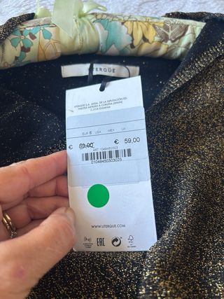 Blusa Uterqüe dorada talla S nuevo
