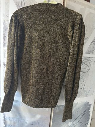 Blusa Uterqüe dorada talla S nuevo
