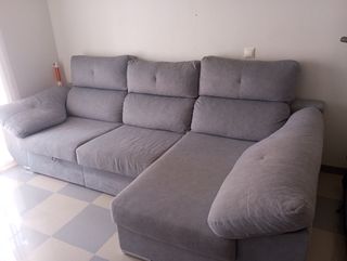 Sofá chaiselongue gris
