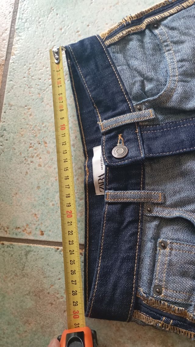 Jeans Zara a contrasto blu tg. 40