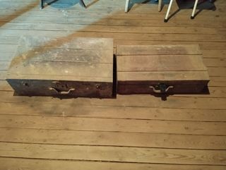 2 bauli in legno antichi