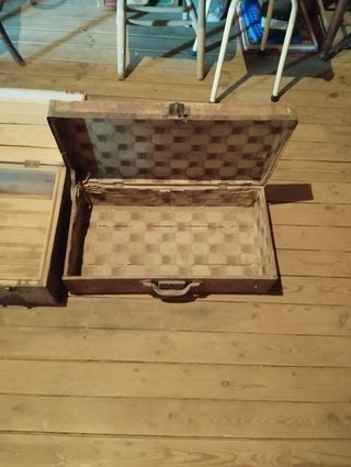 2 bauli in legno antichi