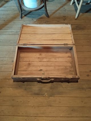 2 bauli in legno antichi