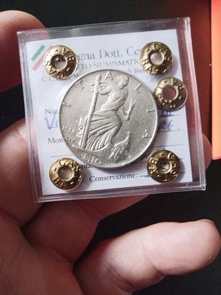 10 Lire 1936 Italia - Argento