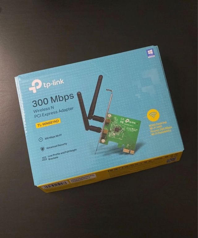Adaptador inalámbrico PCI-E TP-Link 300Mbps TL-WN8