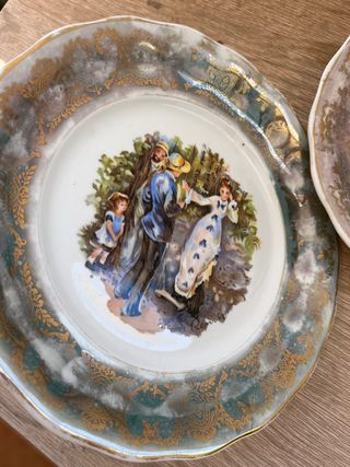 2 Platos Vintage Decoración Renoir antiguos deco